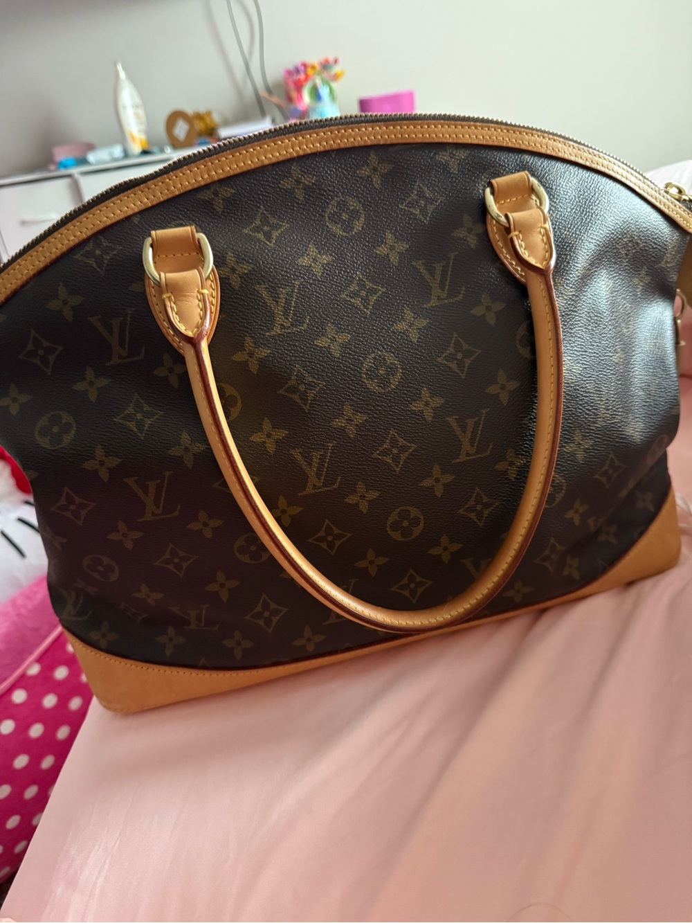 Louis Vuitton Beige Logo Protective Bag